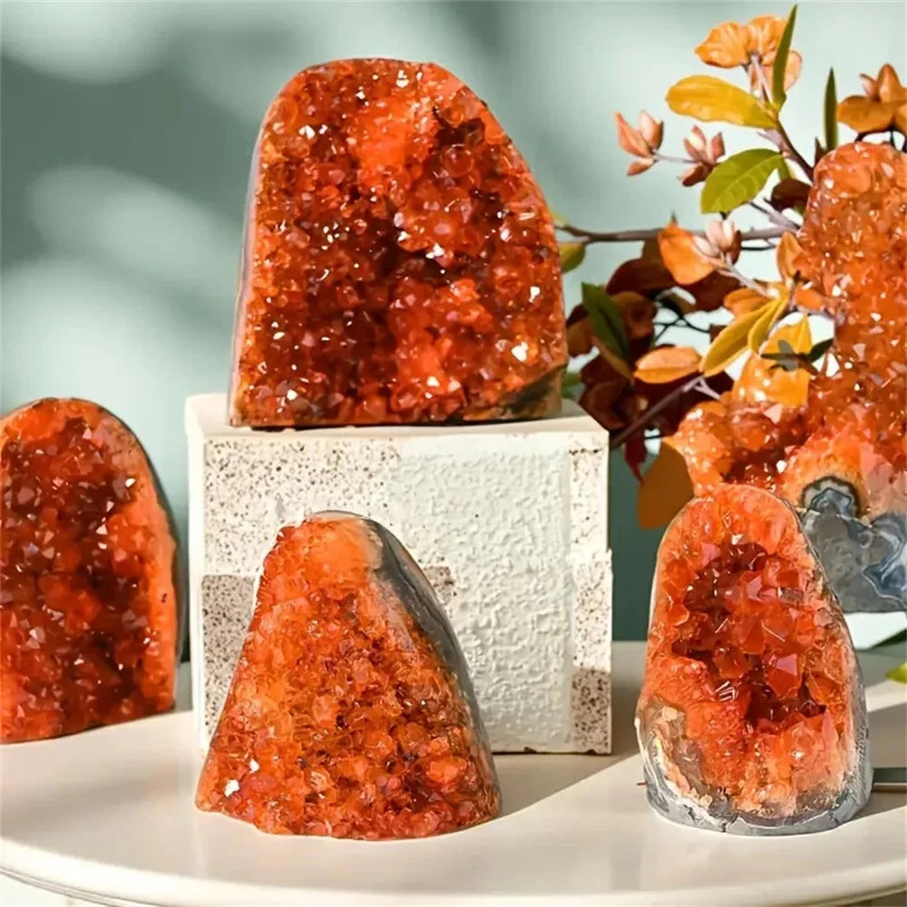 Authentic Brazilian Citrine Crystal Clusters - Natural Healing Stones for Meditation & Spiritual Energy Cleansing