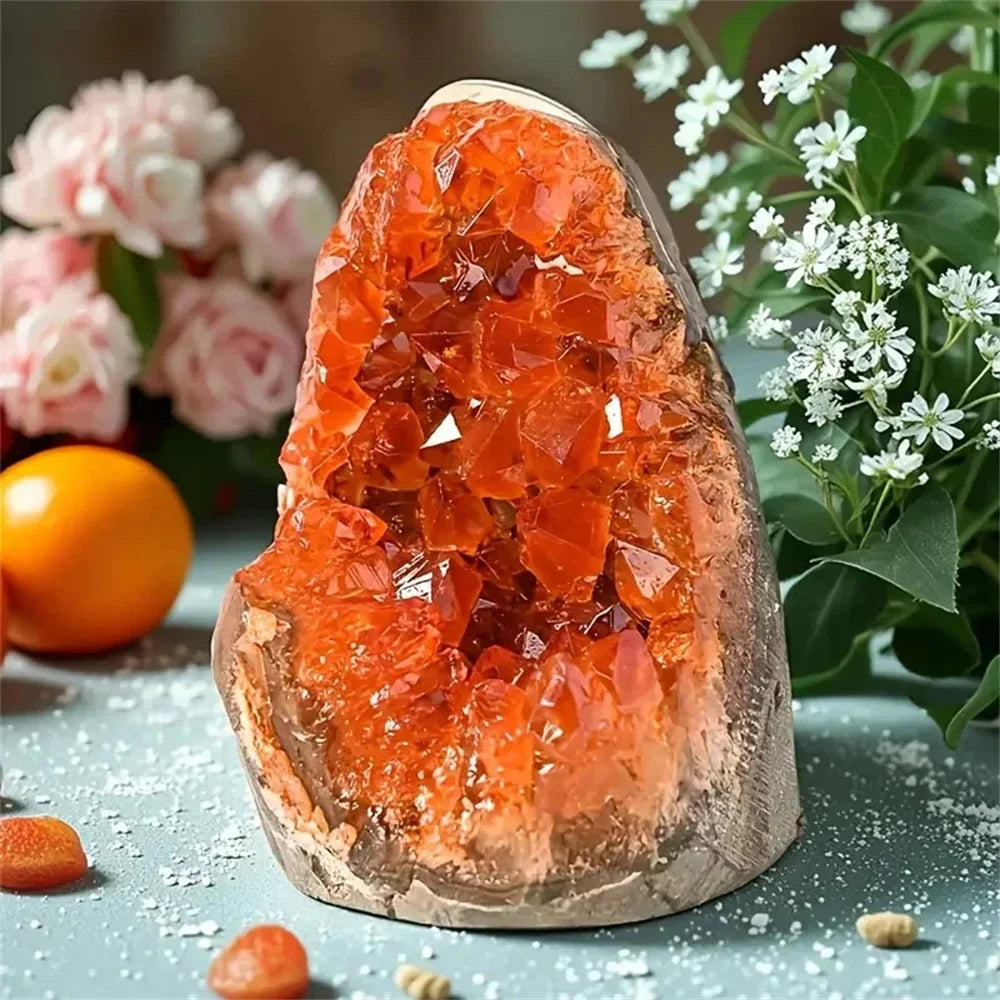 Authentic Brazilian Citrine Crystal Clusters - Natural Healing Stones for Meditation & Spiritual Energy Cleansing
