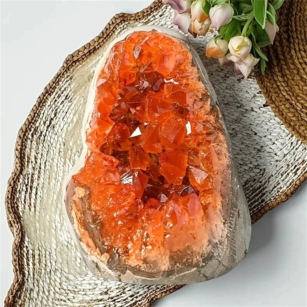 Authentic Brazilian Citrine Crystal Clusters - Natural Healing Stones for Meditation & Spiritual Energy Cleansing