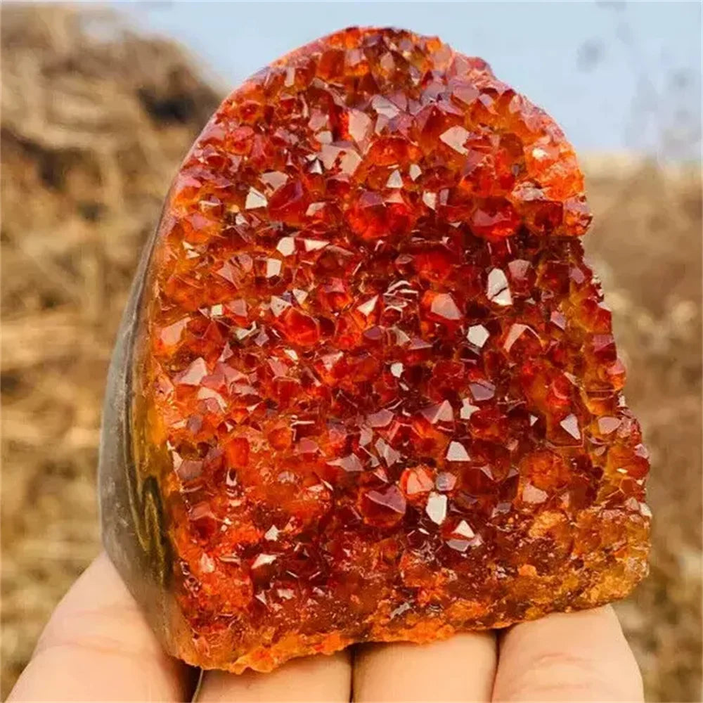 Authentic Brazilian Citrine Crystal Clusters - Natural Healing Stones for Meditation & Spiritual Energy Cleansing